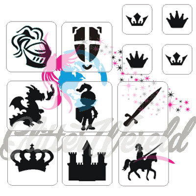 glittertattoo-sjablonenset-ridder-set182