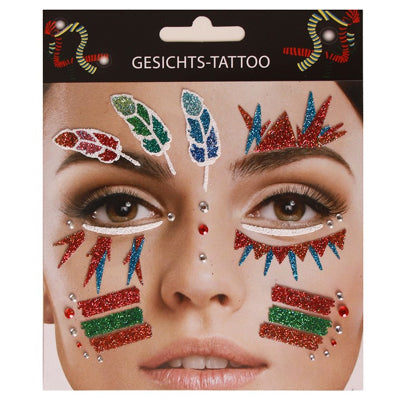gezichts-tattoo-indiaan-gs1010