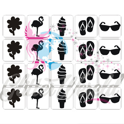 glittertattoo-sjablonenset-zomer-20-st-set155