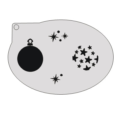 schminksjabloon-kerstbal-sterren-12x9cm-cs0112