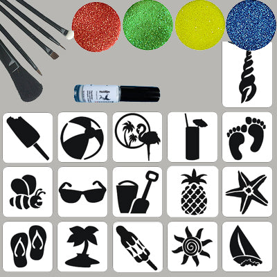 Glittertattoo set zomer SET139